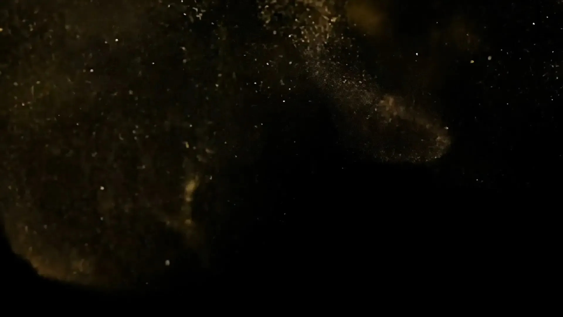 Dark Gold Particle Dust Overlay for Cinematic Trailers